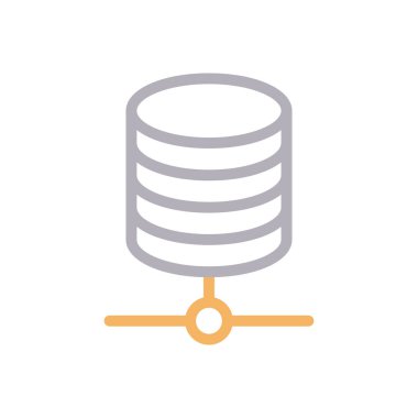 sunucu vektör renk çizgisi simgesi