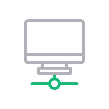 LCD vektör renk çizgisi simgesi