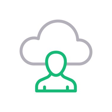 kullanıcı vektörü renk çizgisi simgesi