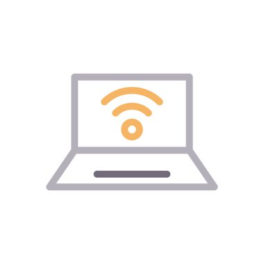 internet vektör renk çizgisi simgesi