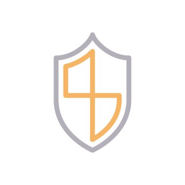 Koruma vektörü renk çizgisi simgesi