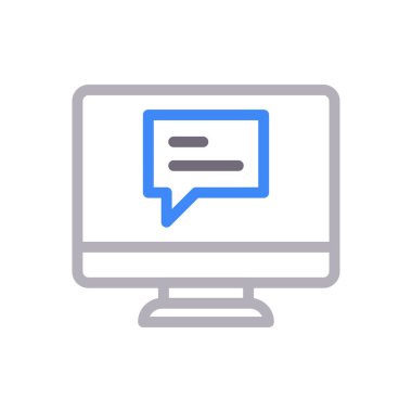 ileti vektör renk çizgisi simgesi