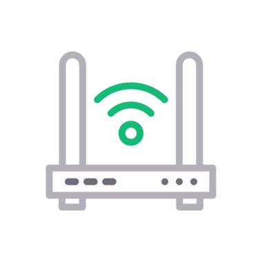 modem vektör renk çizgisi simgesi