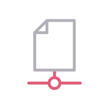 ağ vektörü renk çizgisi simgesi