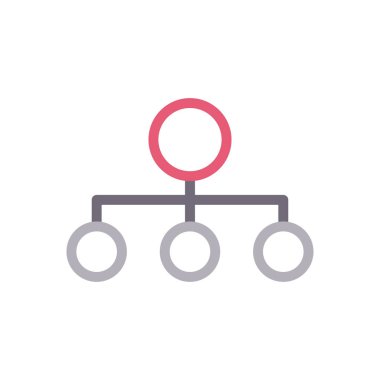 bağlantı vektörü renk çizgisi simgesi