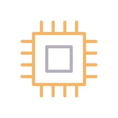 çip vektör renk çizgisi simgesi