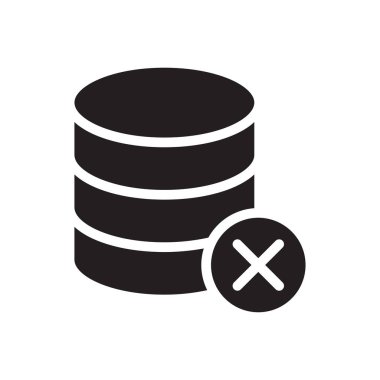 vektör gylph düz simgesini sil