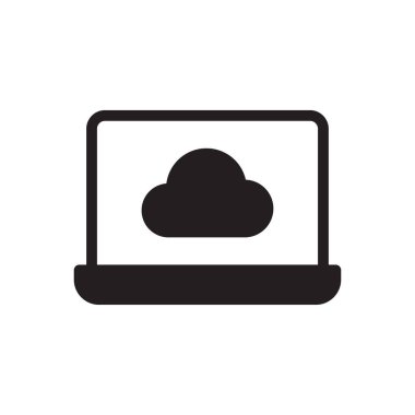 depolama vektörü gylph düz simgesi