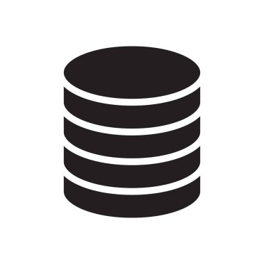 sunucu vektörü gylph düz simgesi