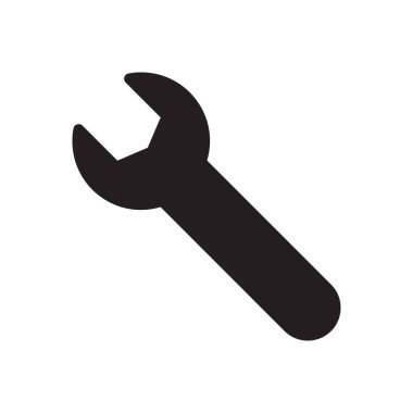 onarım vektörü gylph düz simgesi