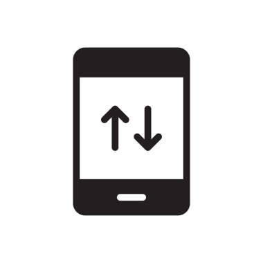 data vektörü gylph düz simgesi