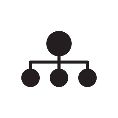 bağlantı vektörü gylph düz simgesi