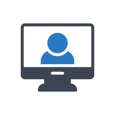 profil vektörü gylph renk simgesi