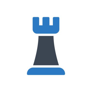 strateji vektörü gylph renk simgesi