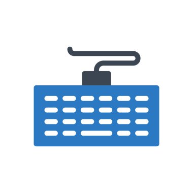 bilgisayar vektörü gylph renk simgesi