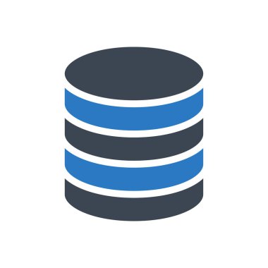 sunucu vektörü gylph renk simgesi