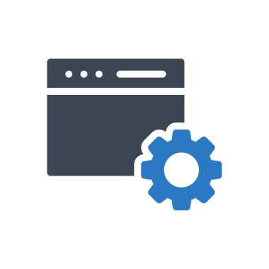 tarayıcı vektörü gylph renk simgesi