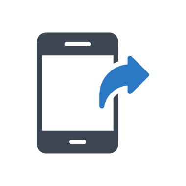 ileri vektör gylph renk simgesi