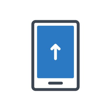 vektör gylph renk simgesi yükle