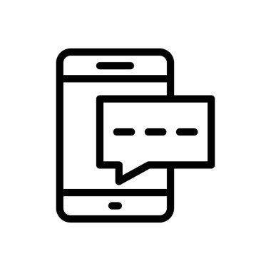 mesaj vektörü ince çizgi simgesi