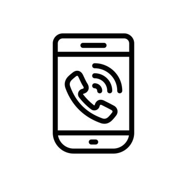 telefon vektörü ince çizgi simgesi