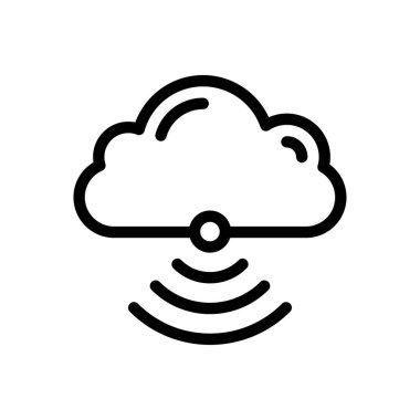 Sinyal vektörü ince çizgi simgesi