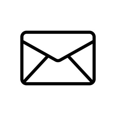 mesaj vektörü ince çizgi simgesi