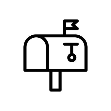 Postane vektörü ince çizgi simgesi