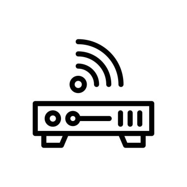 router vektör ince çizgi simgesi
