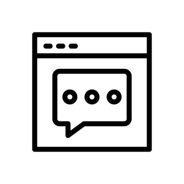 mesaj vektörü ince çizgi simgesi