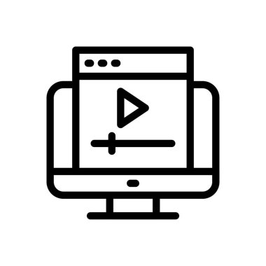 oyuncu vektörü ince çizgi simgesi