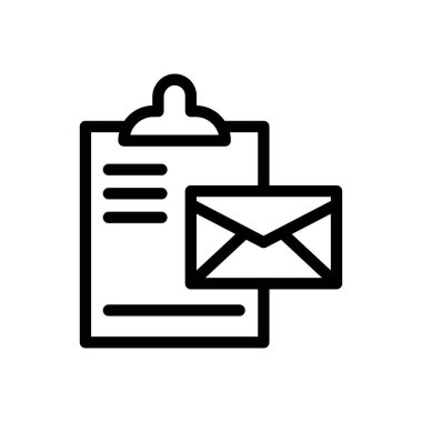 mesaj vektörü ince çizgi simgesi