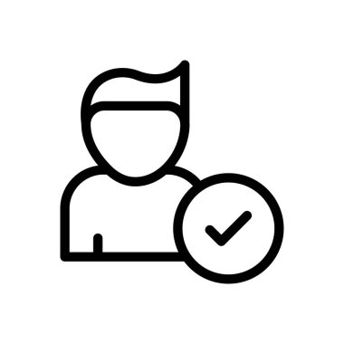 kullanıcı vektörü ince çizgi simgesi