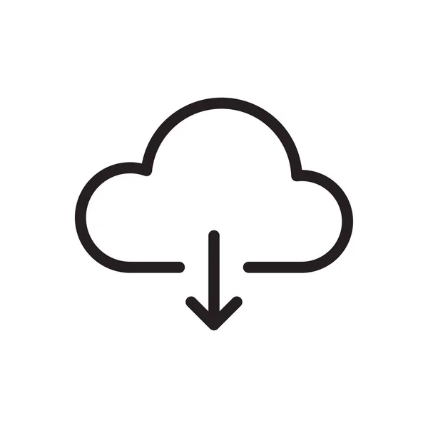 Wolkenvektor Symbol Für Dünne Linien — Stockvektor