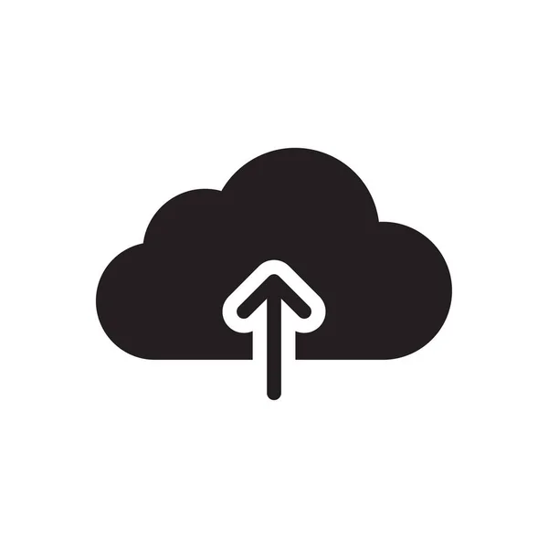 Wolk Vector Gylph Platte Pictogram — Stockvector