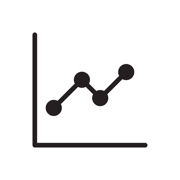 Chart Vector Gylph Flat Icon — Stock Vector