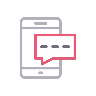 mesaj vektörü gylph renk simgesi