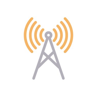 anten vektörü gylph renk simgesi