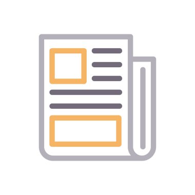 kağıt vektör gylph renk simgesi