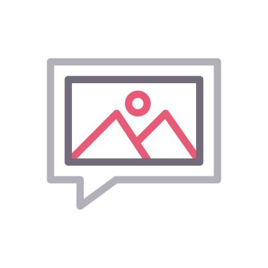 mesaj vektörü gylph renk simgesi