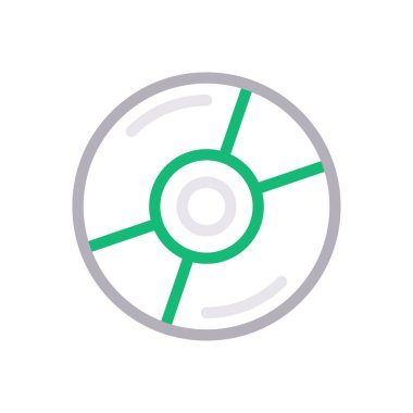 Dvd vektör gylph renk simgesi