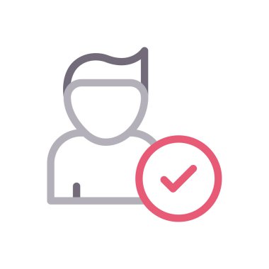 kullanıcı vektörü gylph renk simgesi