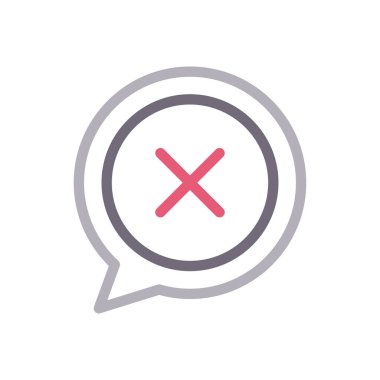 vektör gylph renk simgesini sil