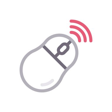 Fare vektörü gylph renk simgesi