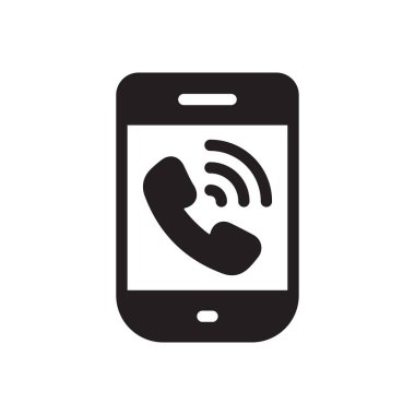 telefon vektörü simgesi düz simgesi