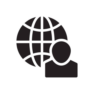 profil vektörü düz simgesi