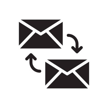 e-posta vektörü düz simgesi