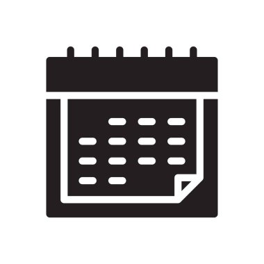 tarih vektörü simgesi düz simgesi