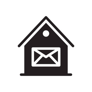 e-posta vektörü düz simgesi