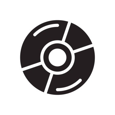 DVD vektör düz simgesi